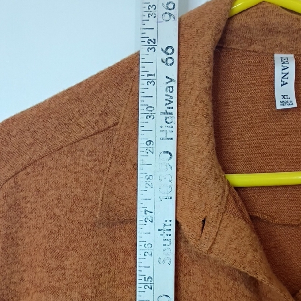 Zenena Women’s XL Jacket Cost  Rustic Orange Jacket Button-Up  Pockets - Picture 11 of 14